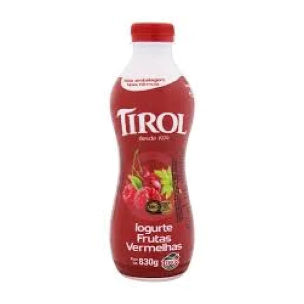 Iogurte tirol garrafa f. vermelhas 830g