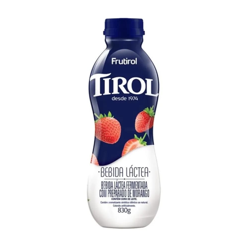 Bebida lactea frutirol sabor morango tirol 830g