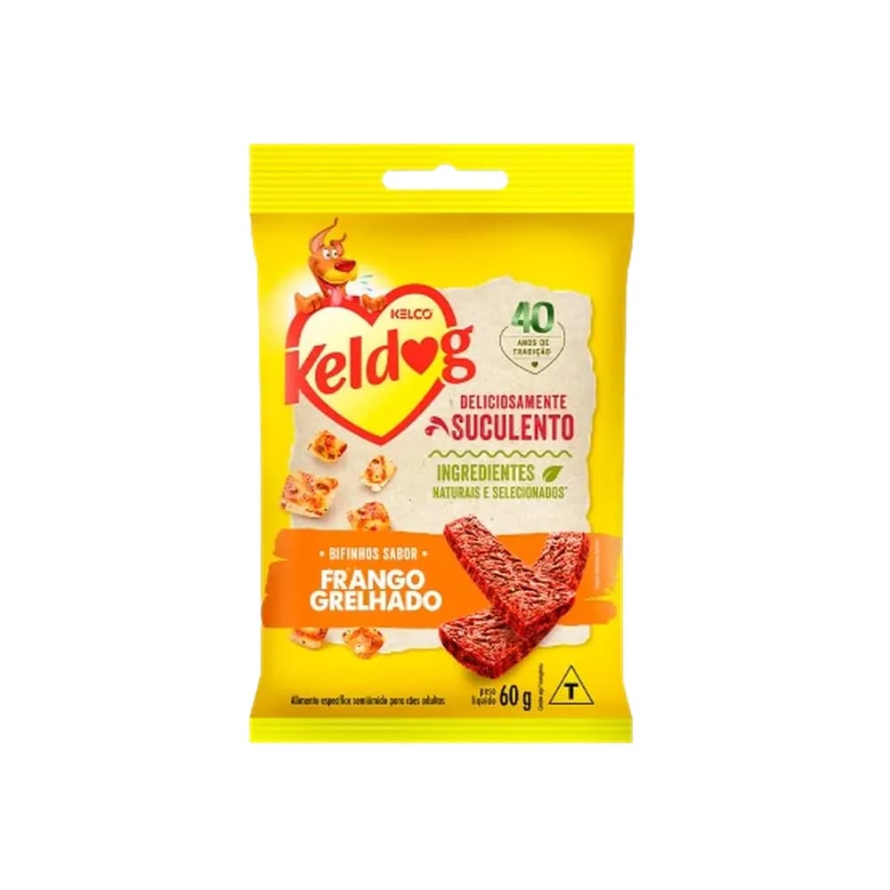 Bifinho sabor frango grelhado para caes keldog 60g