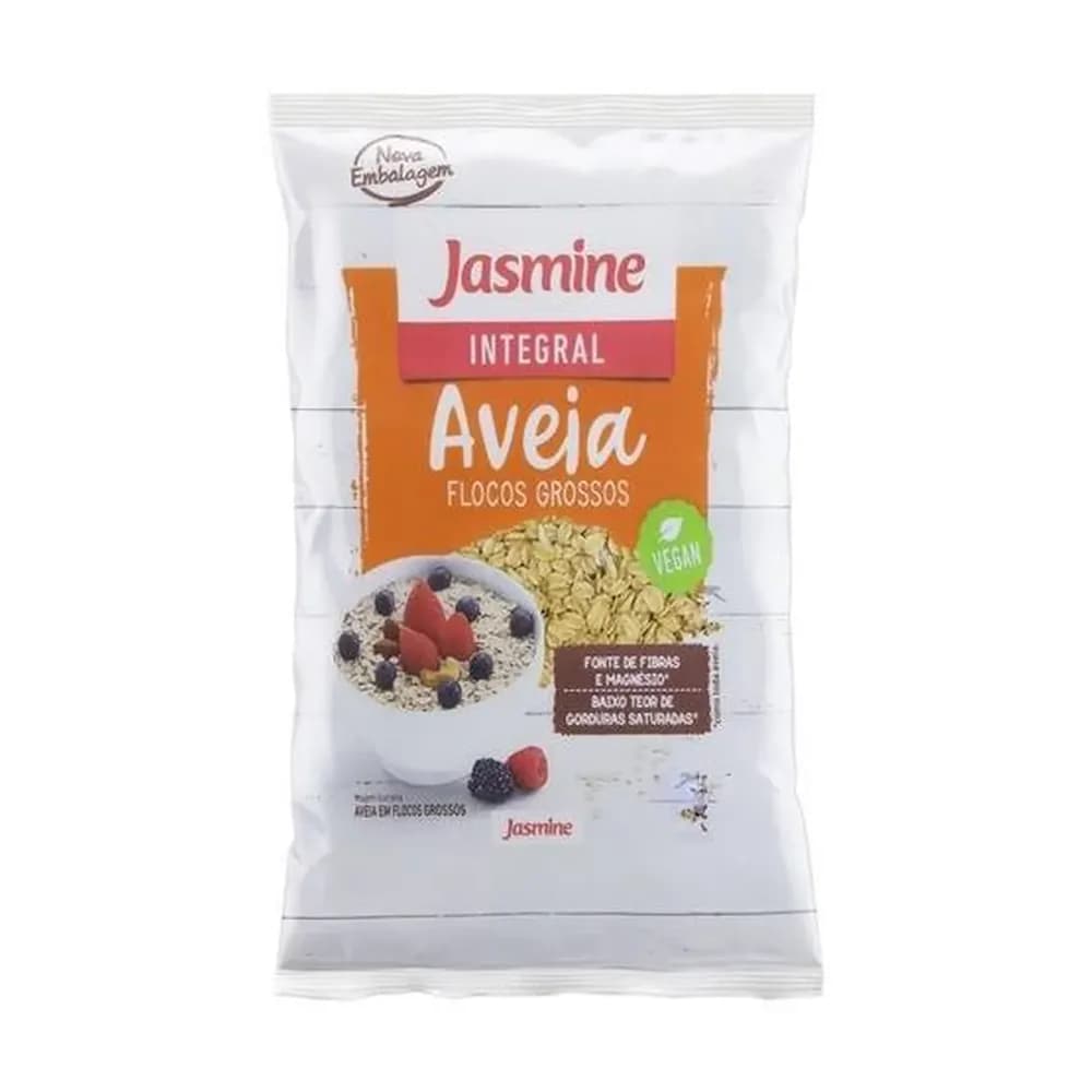 Aveia em flocos grossos jasmine pacote 400g