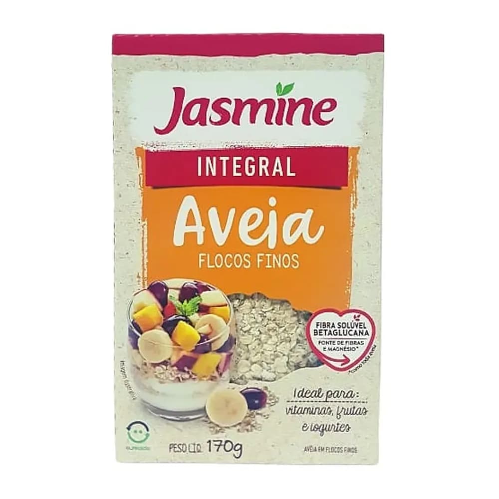 Aveia integral com flocos finos jasmine 170g