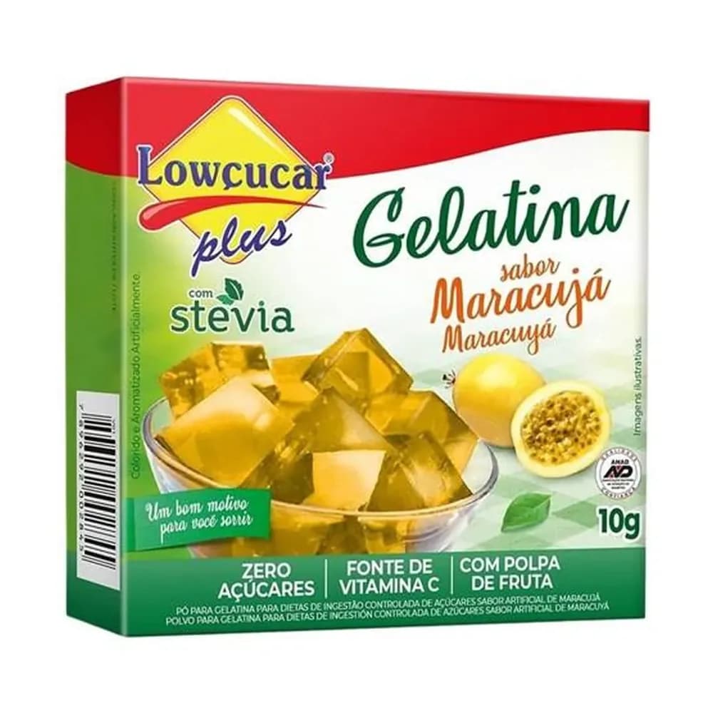 Gelatina em po steva plus maracuja lowcucar 10g