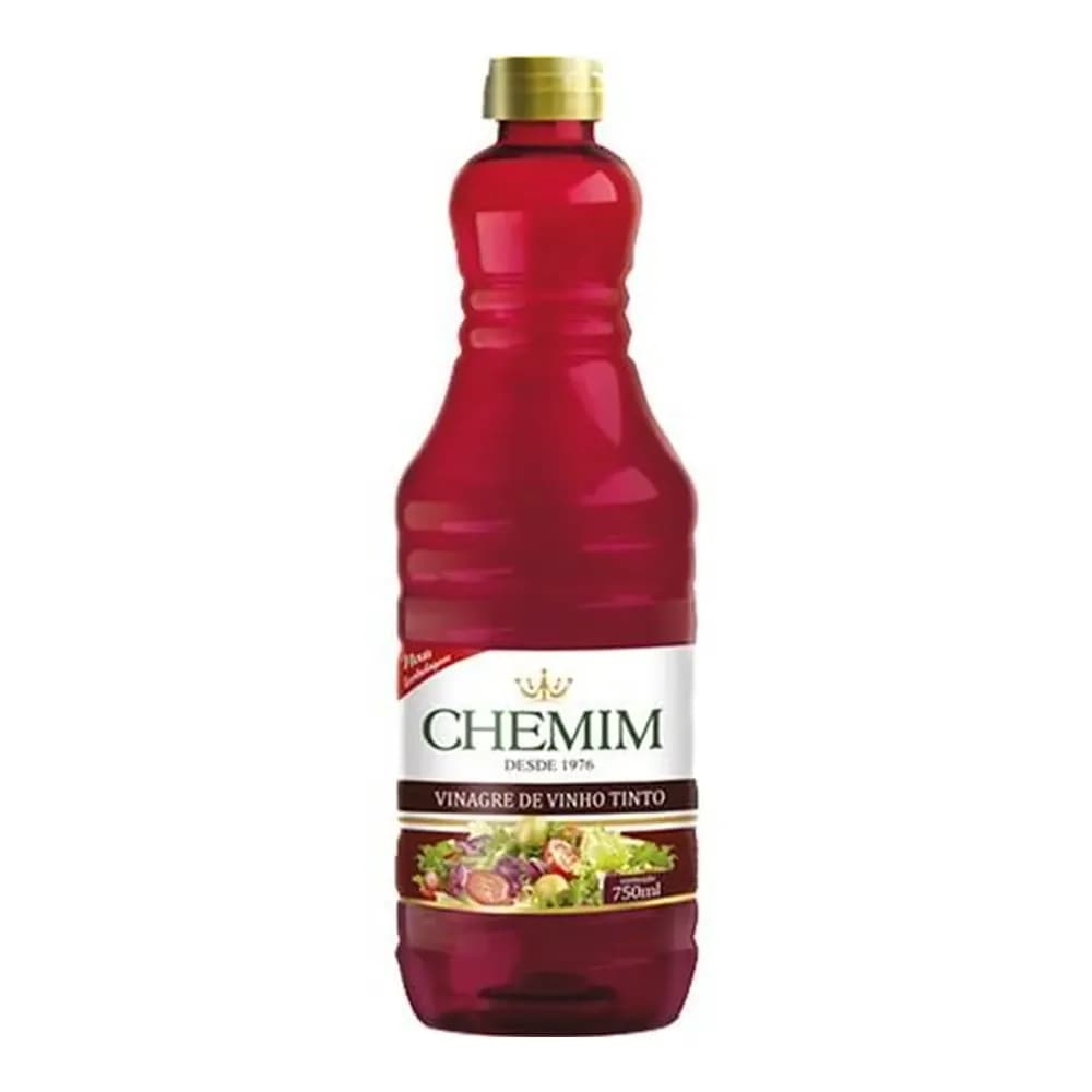 Vinagre de vinho tinto chemim embalagem 750ml