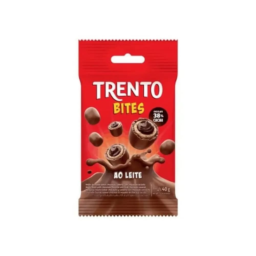Choc wafer peccin trento bites 40g ao leite