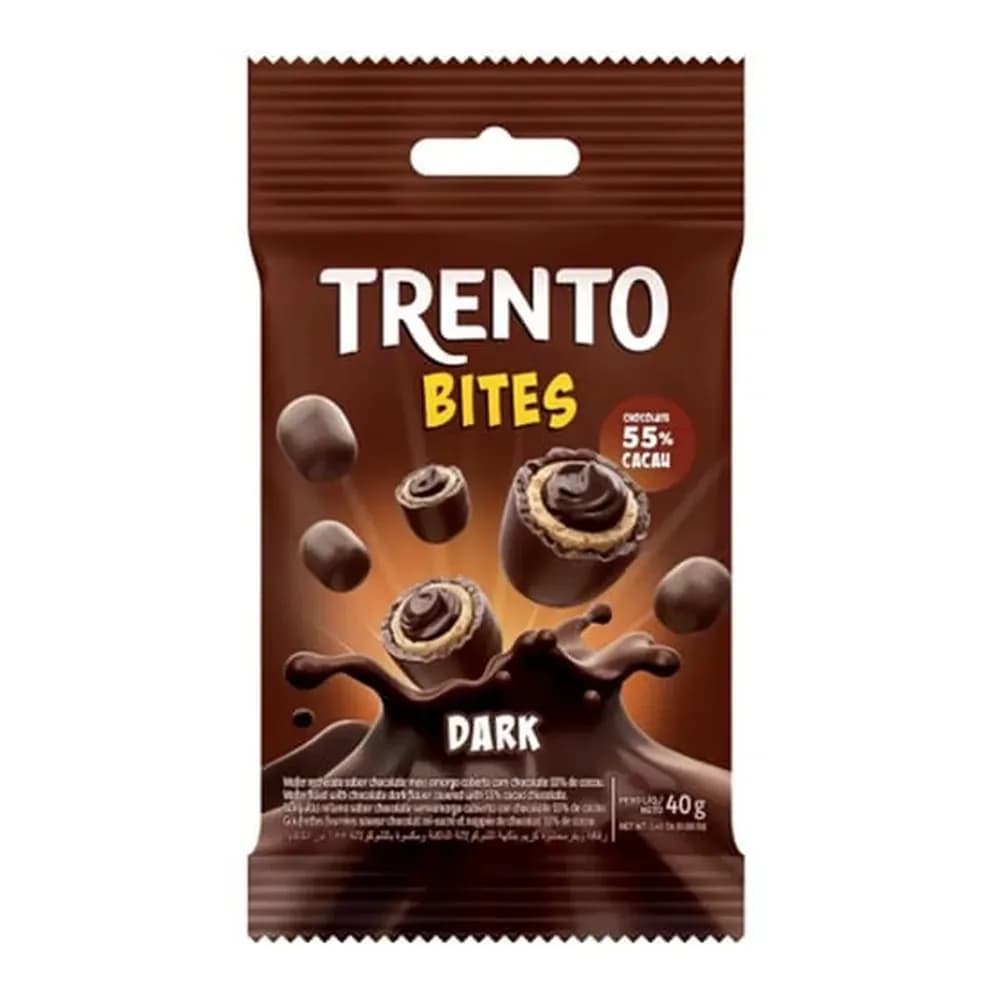 Chocolate wafer peccin trento bites 40g dark