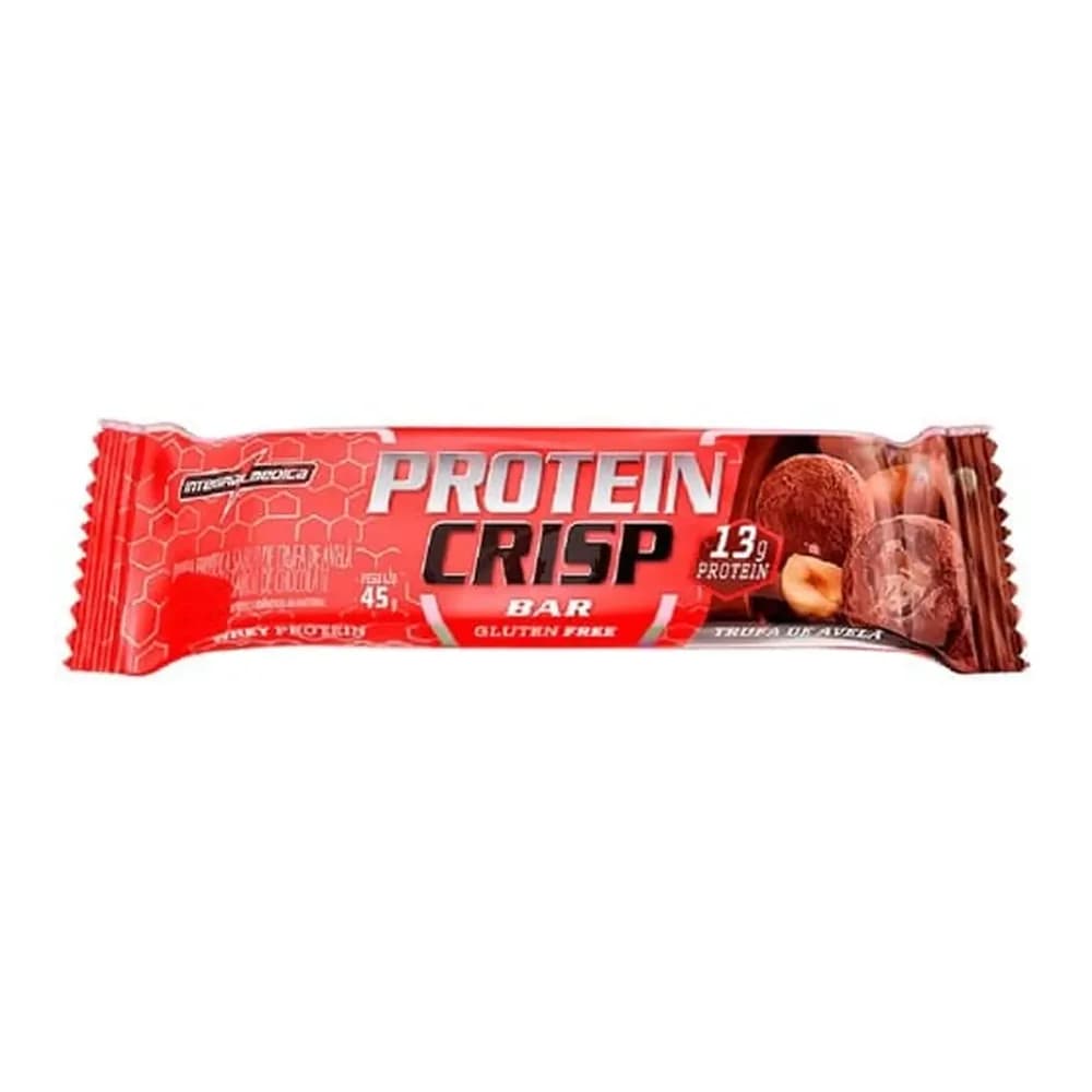 Barra de proteina protein crisp sabor trufa de avela integral medica 45g