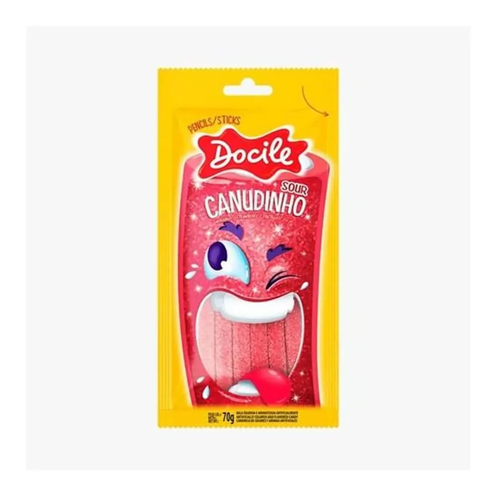Bala docile canudinho morango citrico 70g