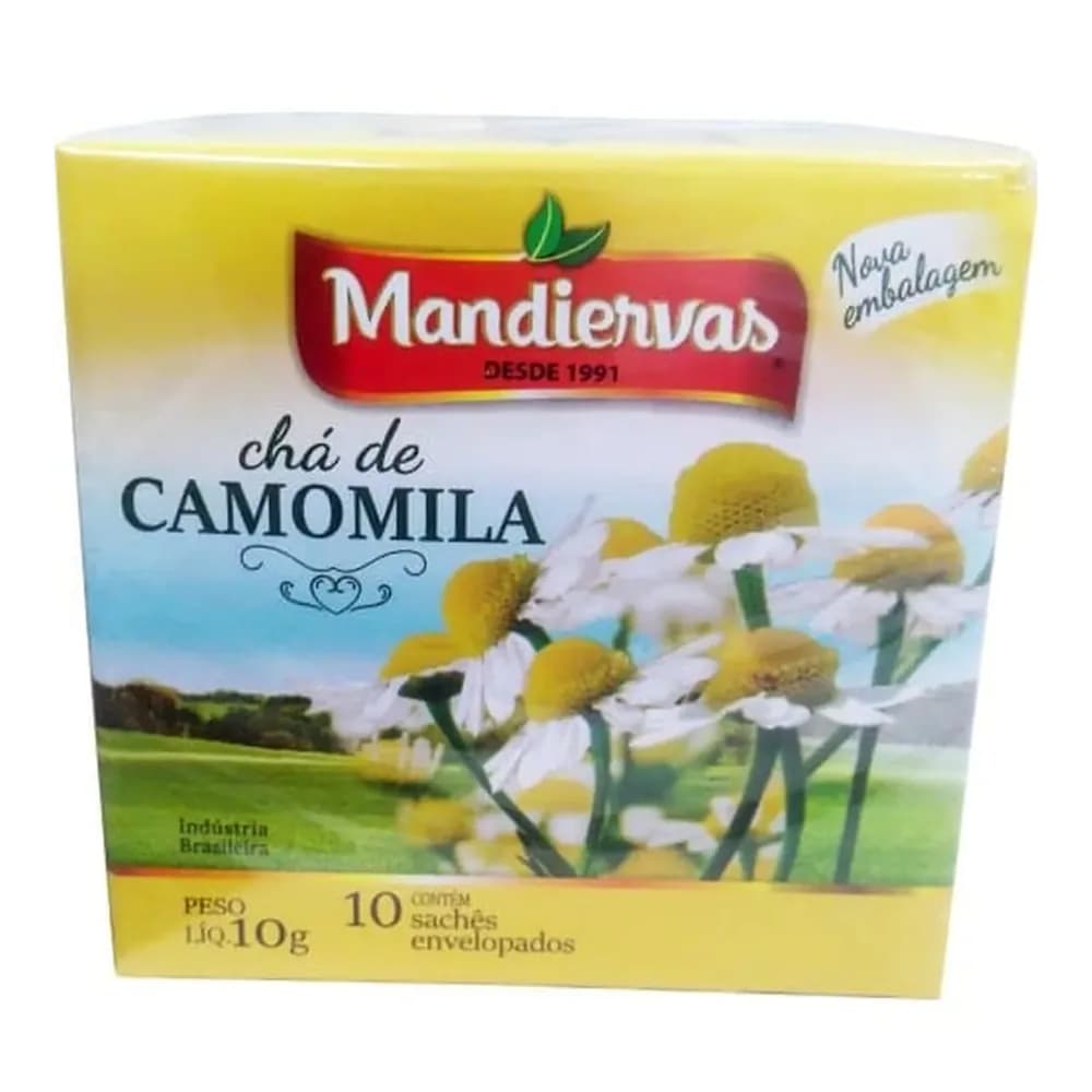 Cha de camomila mandiervas embalagem 10g