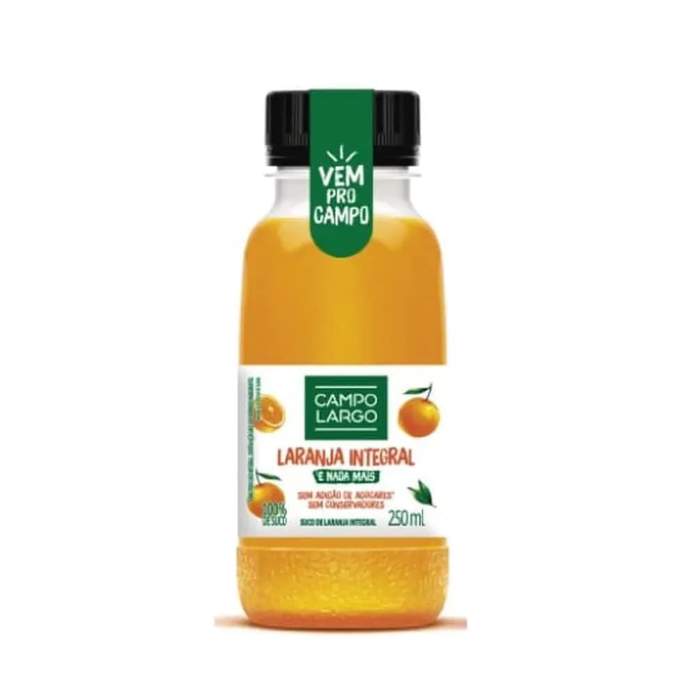 Suco pronto de laranja campo largo embalagem 250ml