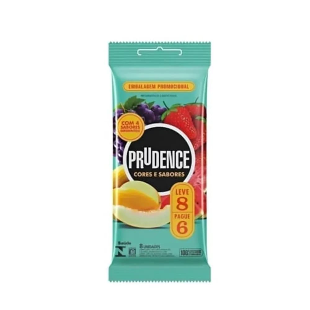Preservativo prudence aromas sortidos leve 8 pague 6