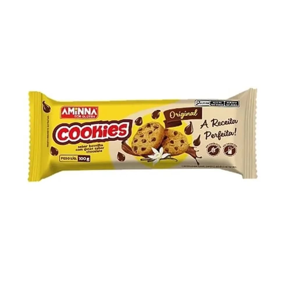 Biscoito cookies sem gluten original aminna 100g