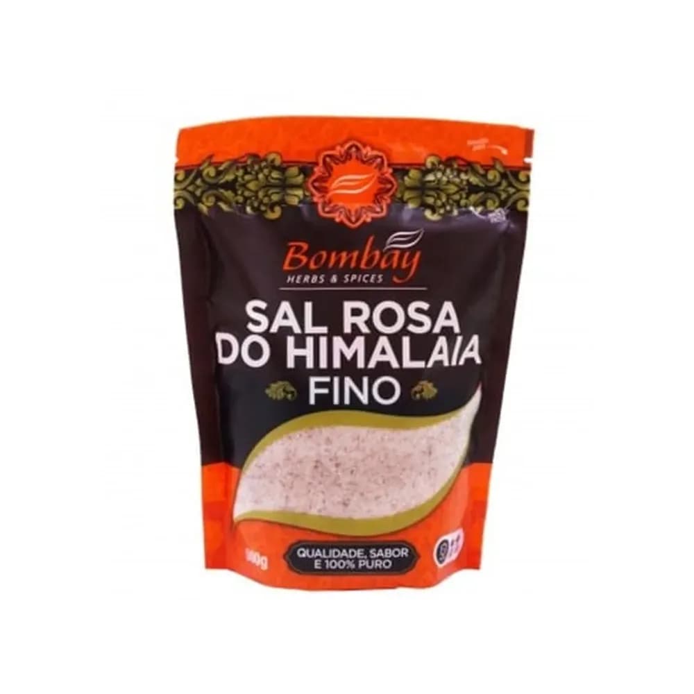 Sal rosa do himalaia fino bombay 500g