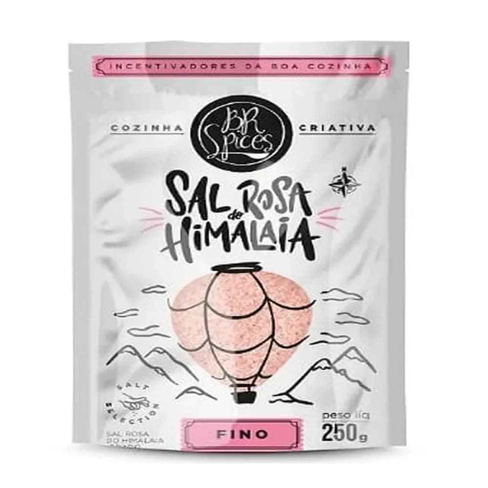 Sal rosa do himalaia fino br spices 250g