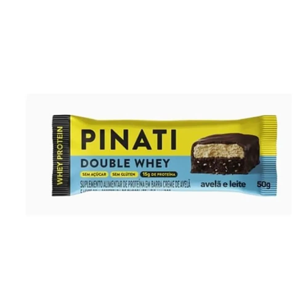 Barra de cereal whey sabor avela e leite pinati 50g