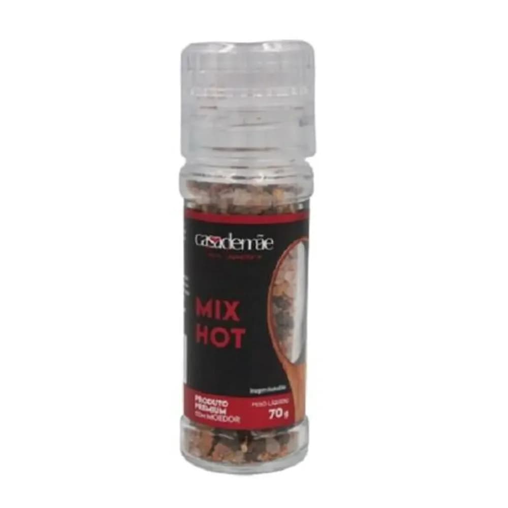 Mix hot sal rosa pimenta do reino e calabresa com moedor casa de mae 70g