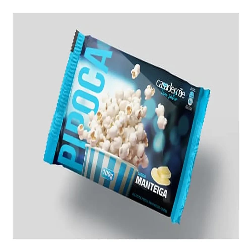 Pipoca para microondas manteiga de cinema casademae 100g
