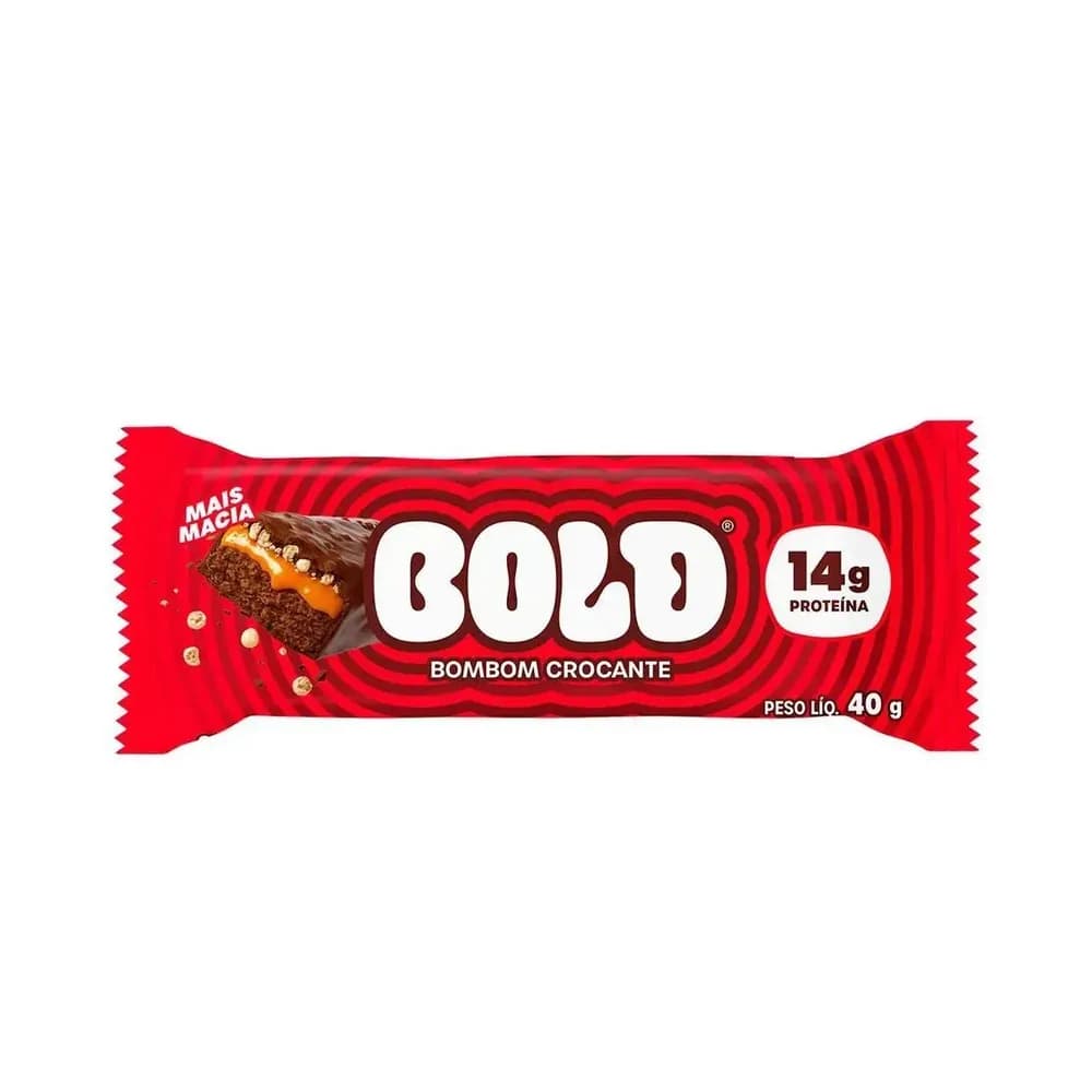 Barra de proteína bold bombom crocante 40g