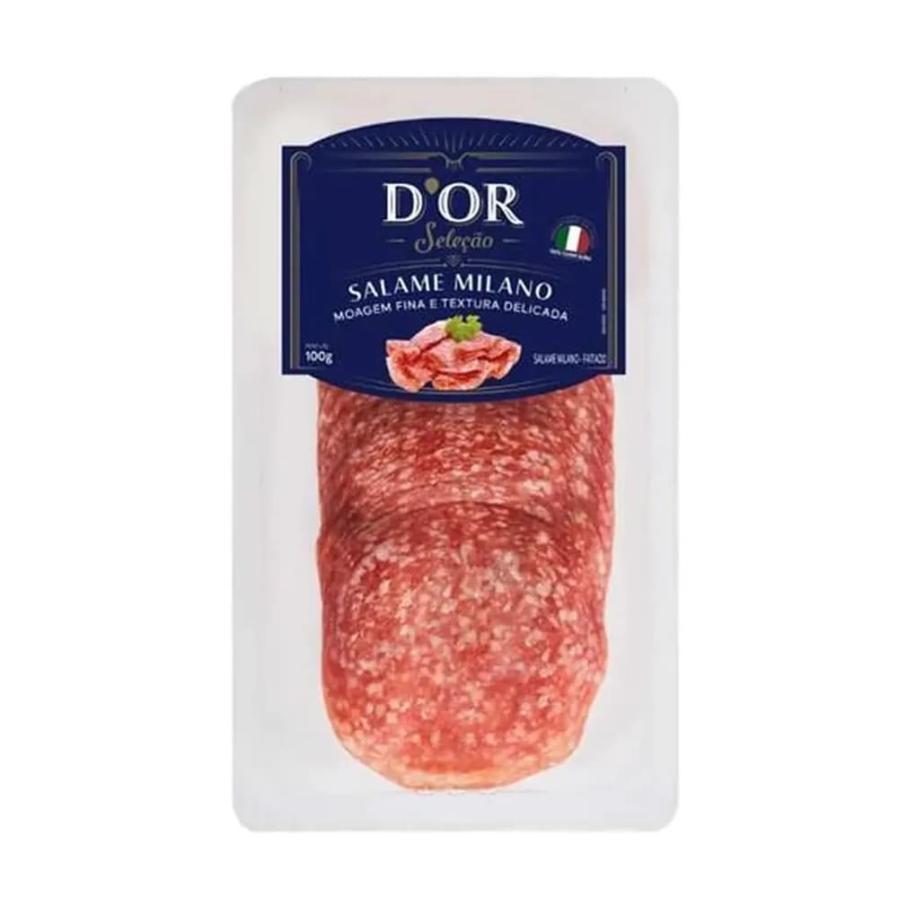 Salame milano fatiado dor 100g
