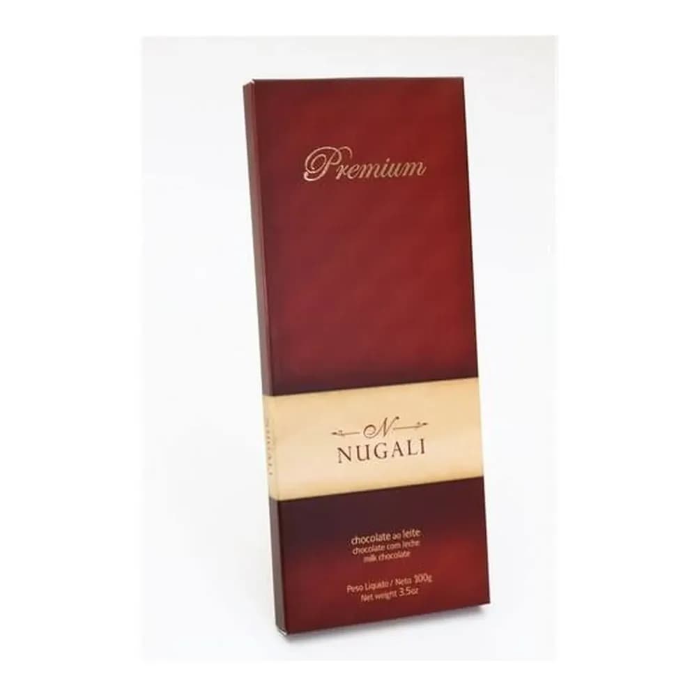 Chocolate nugali ao leite barra 100g
