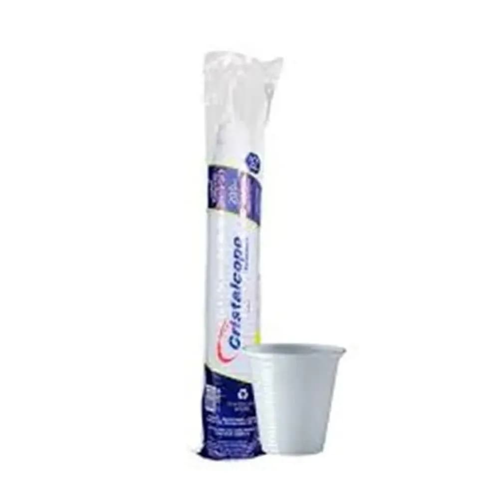 Copo plastico descartavel transparente cristalcopo 200ml pacote 100 un