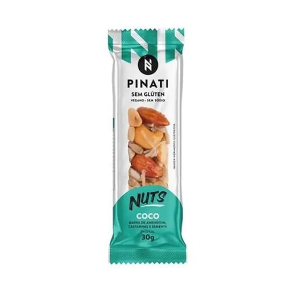 Barra de cereal super saude pinati nuts coco embalagem 30g