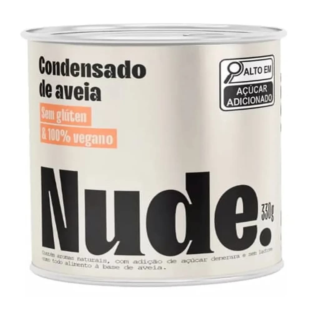 Leite condensado de aveia sem gluten e 100% vegetal nude 330g