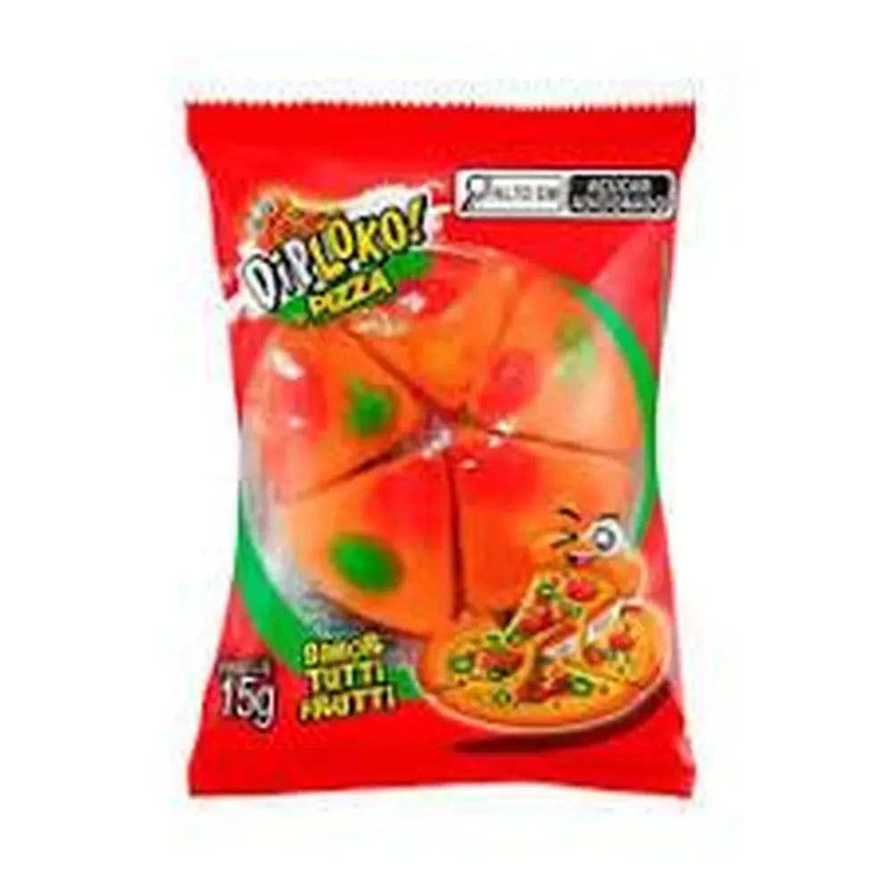 Balas de gelatina pizza sabor tutti-frutti dipiloko 15g