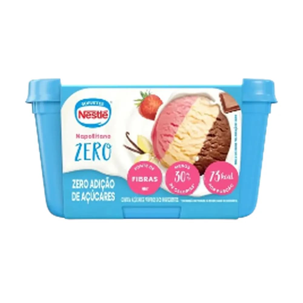 Sorvete nestle napolitano zero acucares 450g