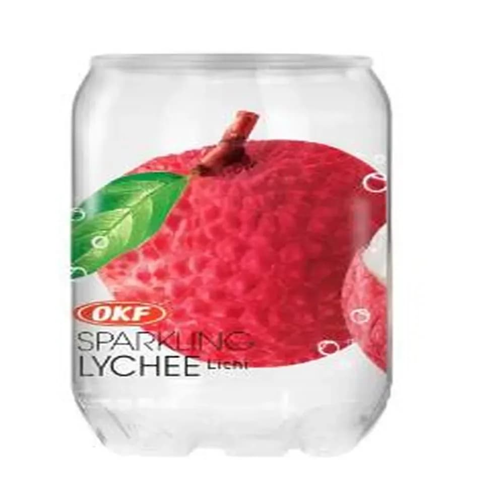 Bebida refrigerante gaseificada sabor lichia okf 350ml