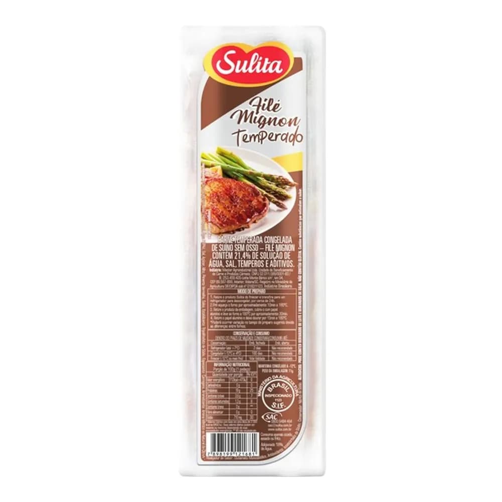 Filé mignon suíno temperado sulita kg