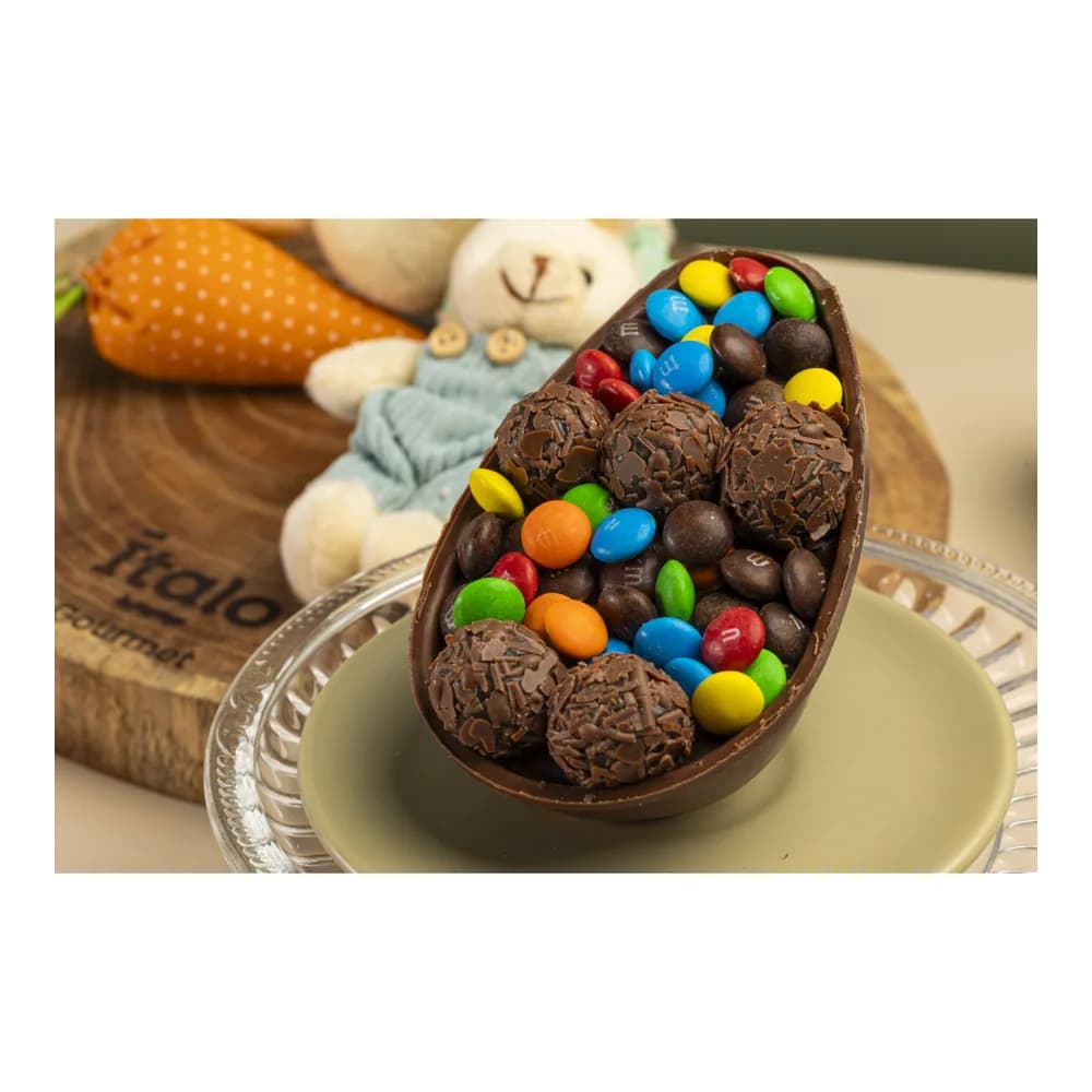 Ovo de colher brigadeiro e m&ms 300g un