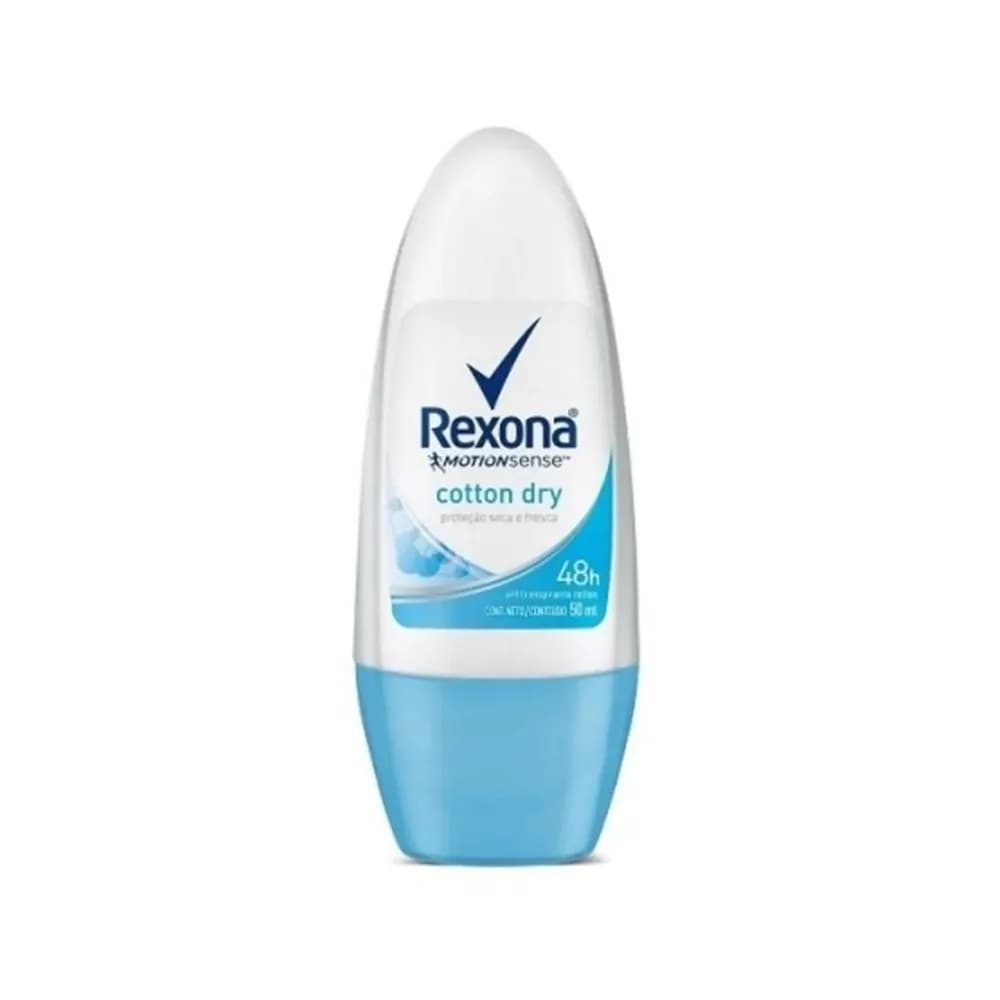 Desodorante roll on feminino cotton rexona 50ml