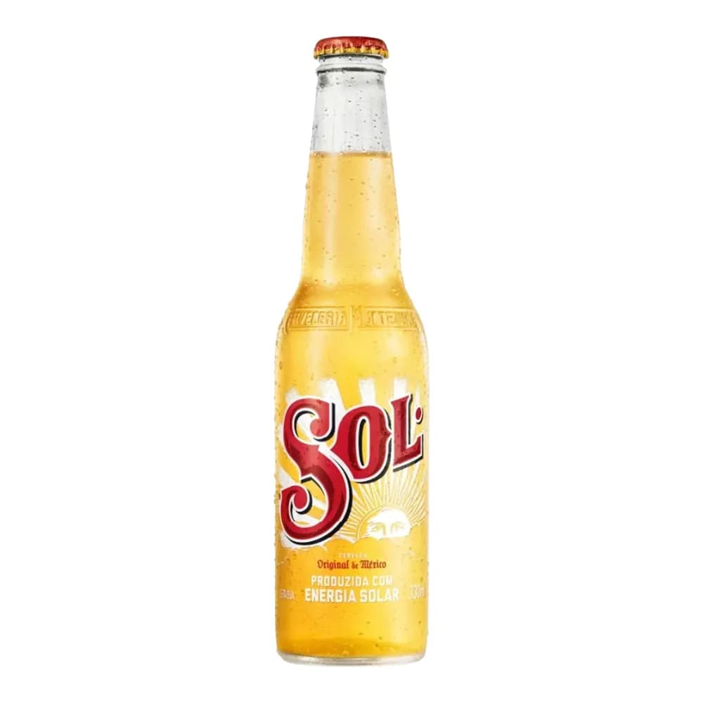 Cerveja premium sol 330ml long neck