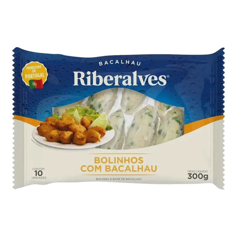 Bolinho baca riberalves pre frito 300g