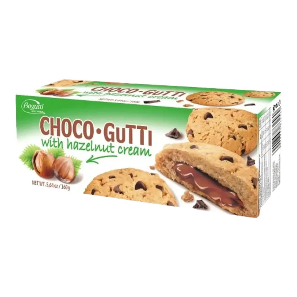 Cookies recheado c/creme de avelã bogutti 160g