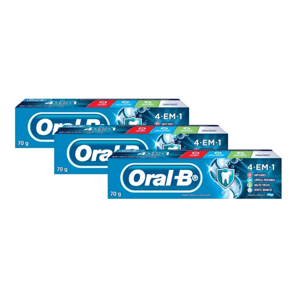 Creme dental oral-b 4 em 1 embalagem 70g