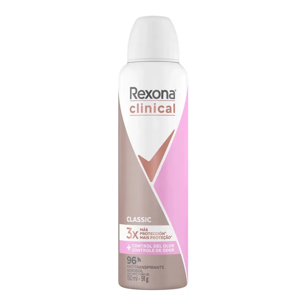 Antitranspirante aerosol clinical classic rexona 150ml
