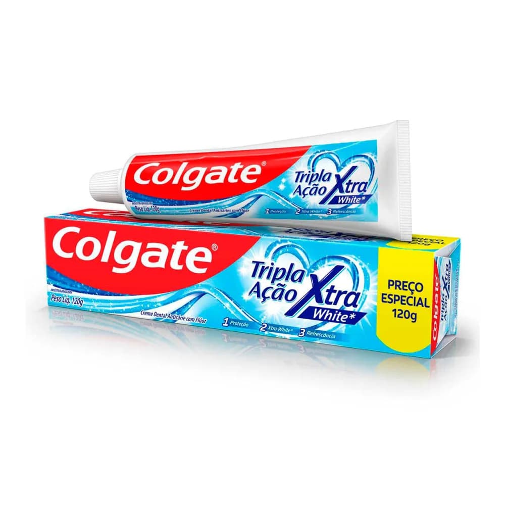 Creme dental tripla acao xtra white colgate 120g