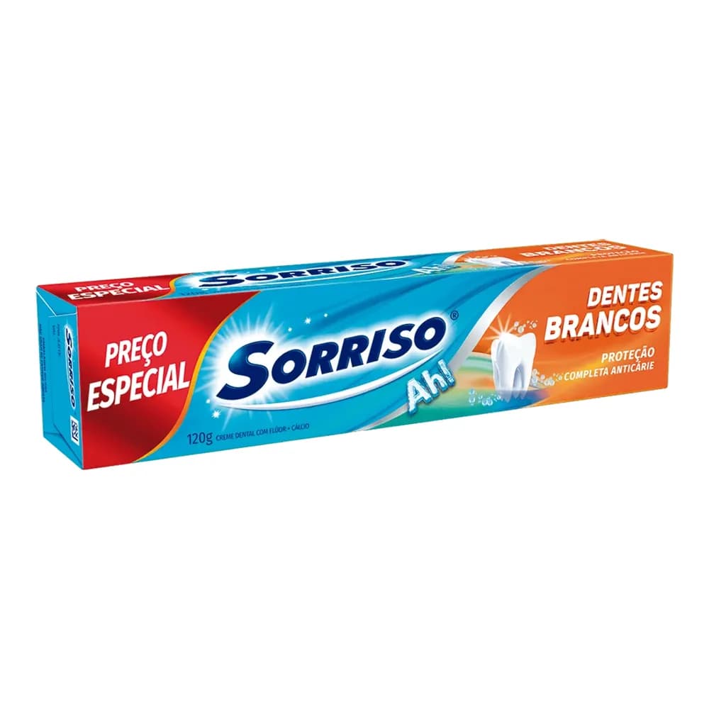 Creme dental dentes brancos sorriso 120 g