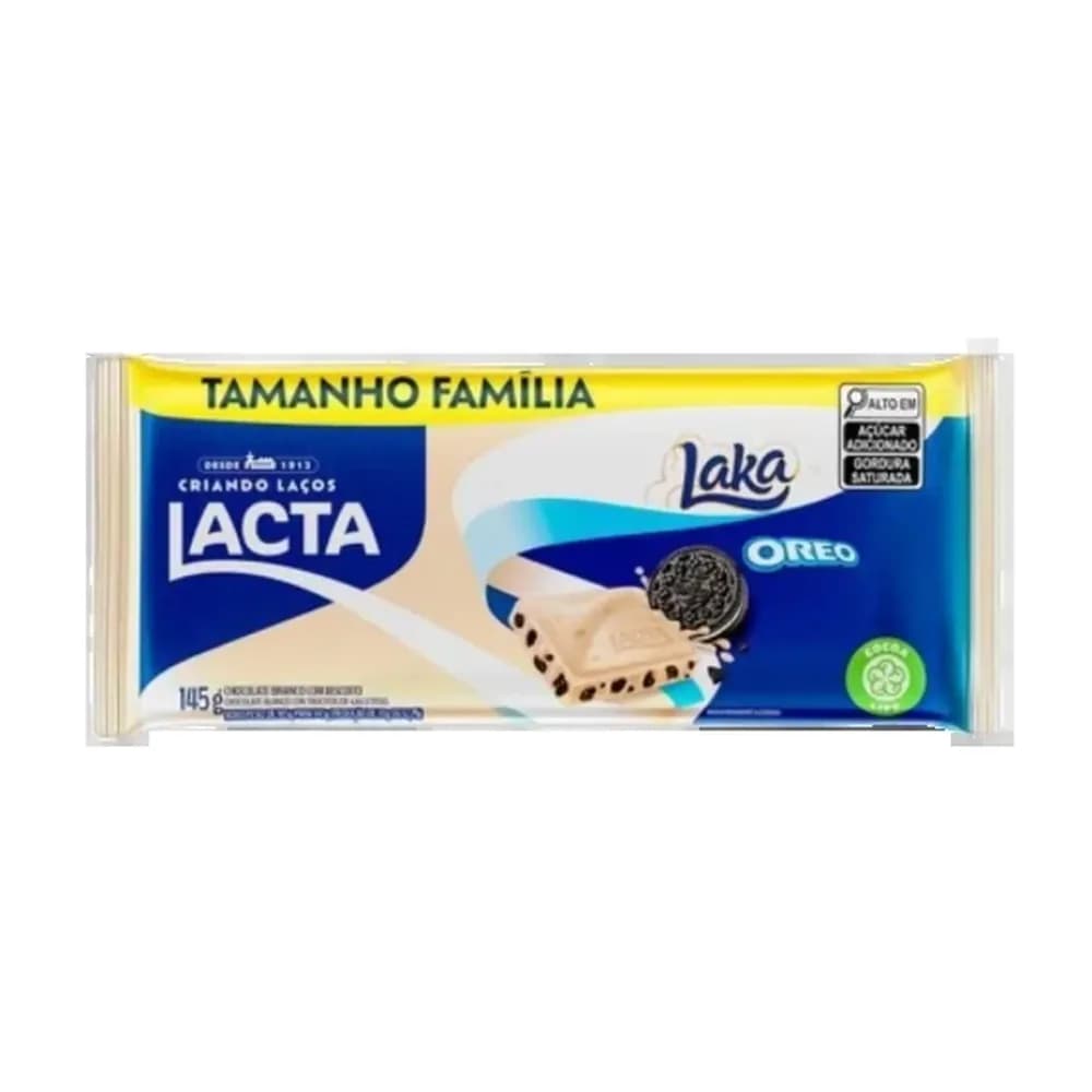 Chocolate em barra laka oreo lacta 145g