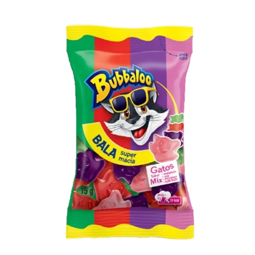 Bala de gelatina mix bubbaloo 15g