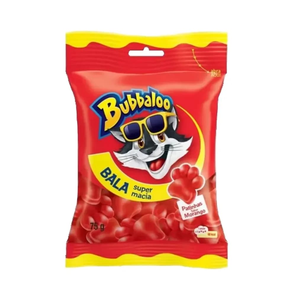 Bala macia morango bubbaloo 75g