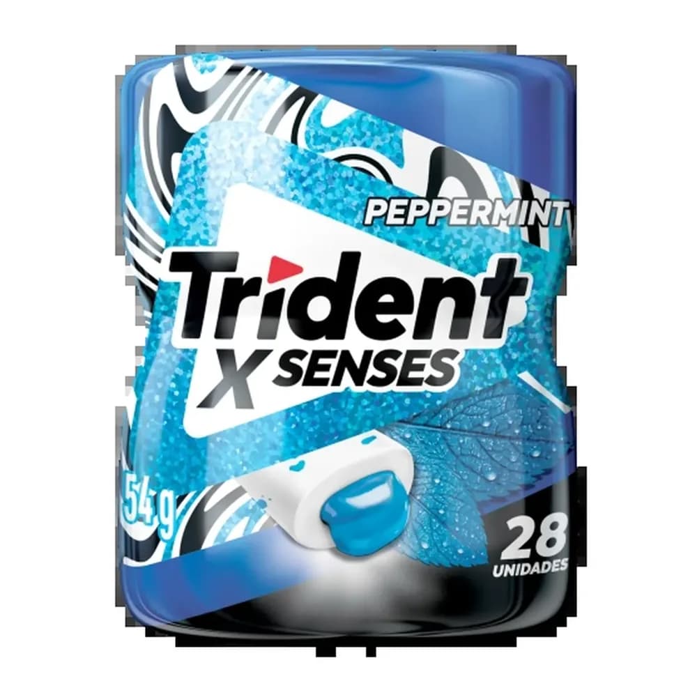 Chiclete xsenses peppermint sem acucar trident 54g