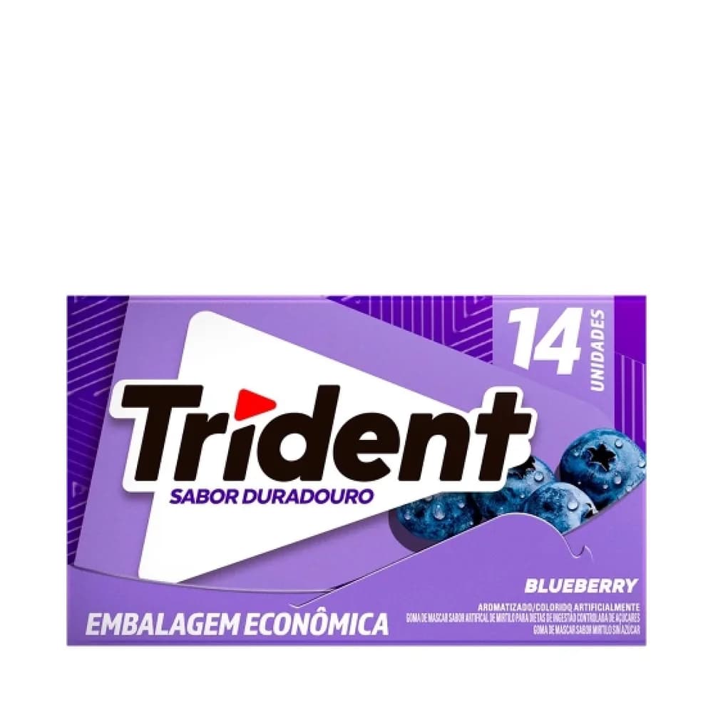 Chiclete sabor blueberry trident 25,2g