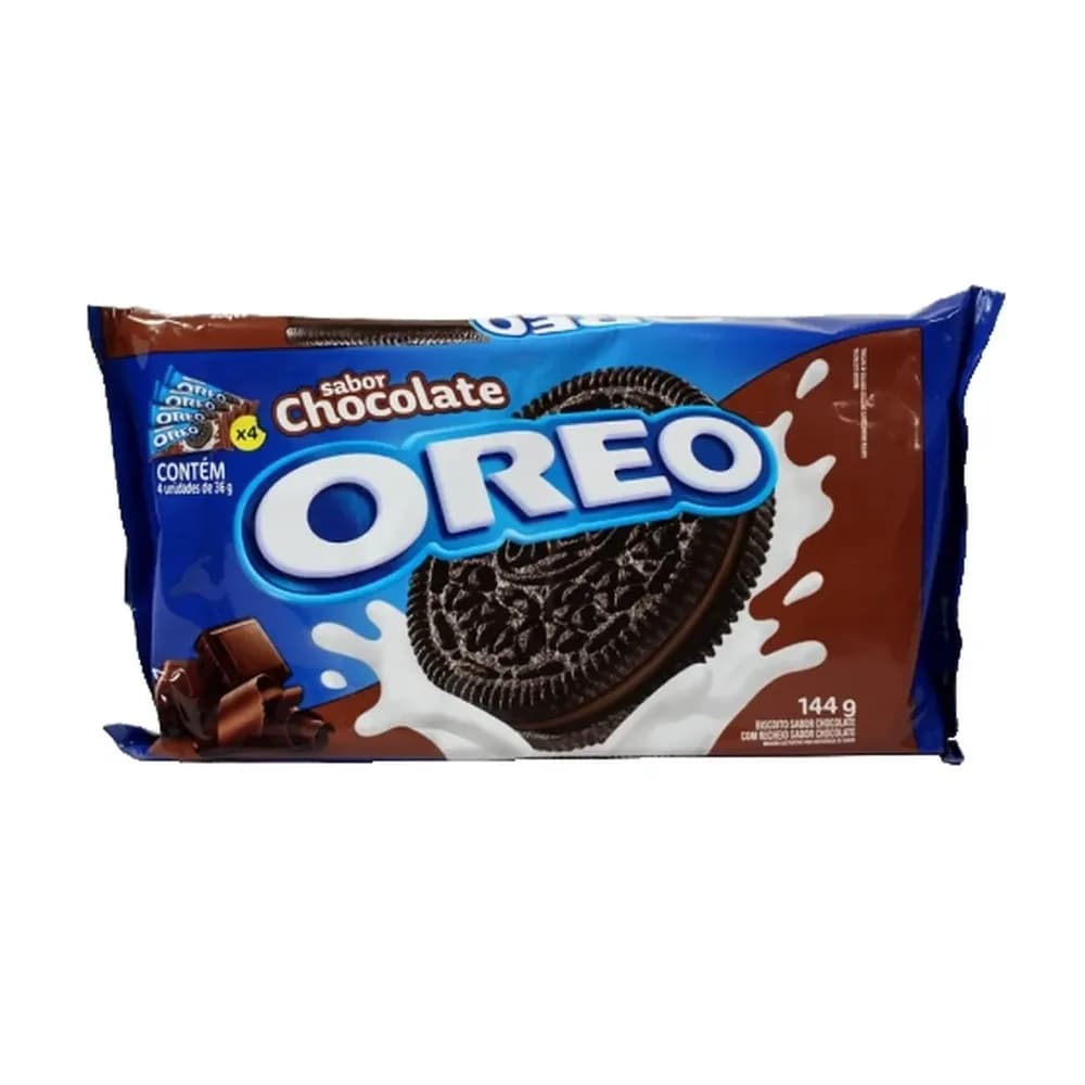 Biscoito recheado sabor chocolate wandinha multipack oreo 144g
