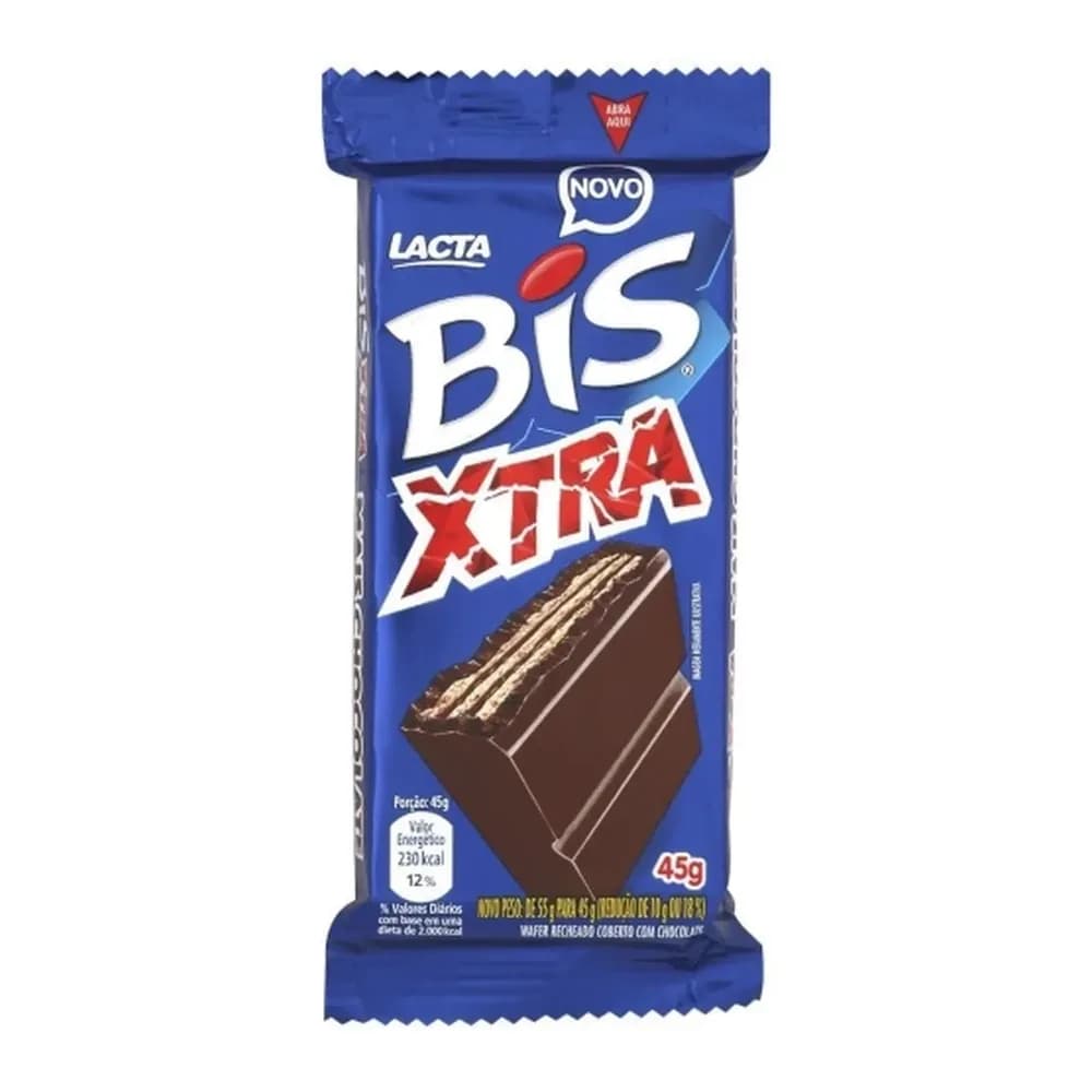 Bis xtra ao leite lacta 45 g