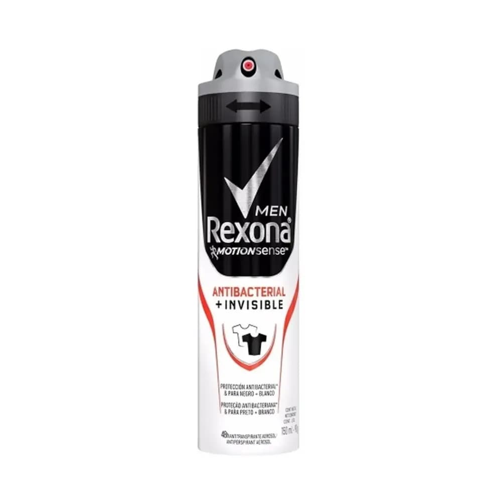 Desodorante antitranspirante aerosol invisible men rexona 150ml