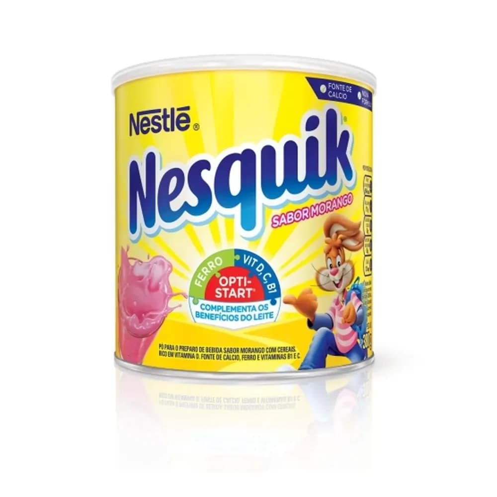Achocolatado em po sabor morango nesquik 380g