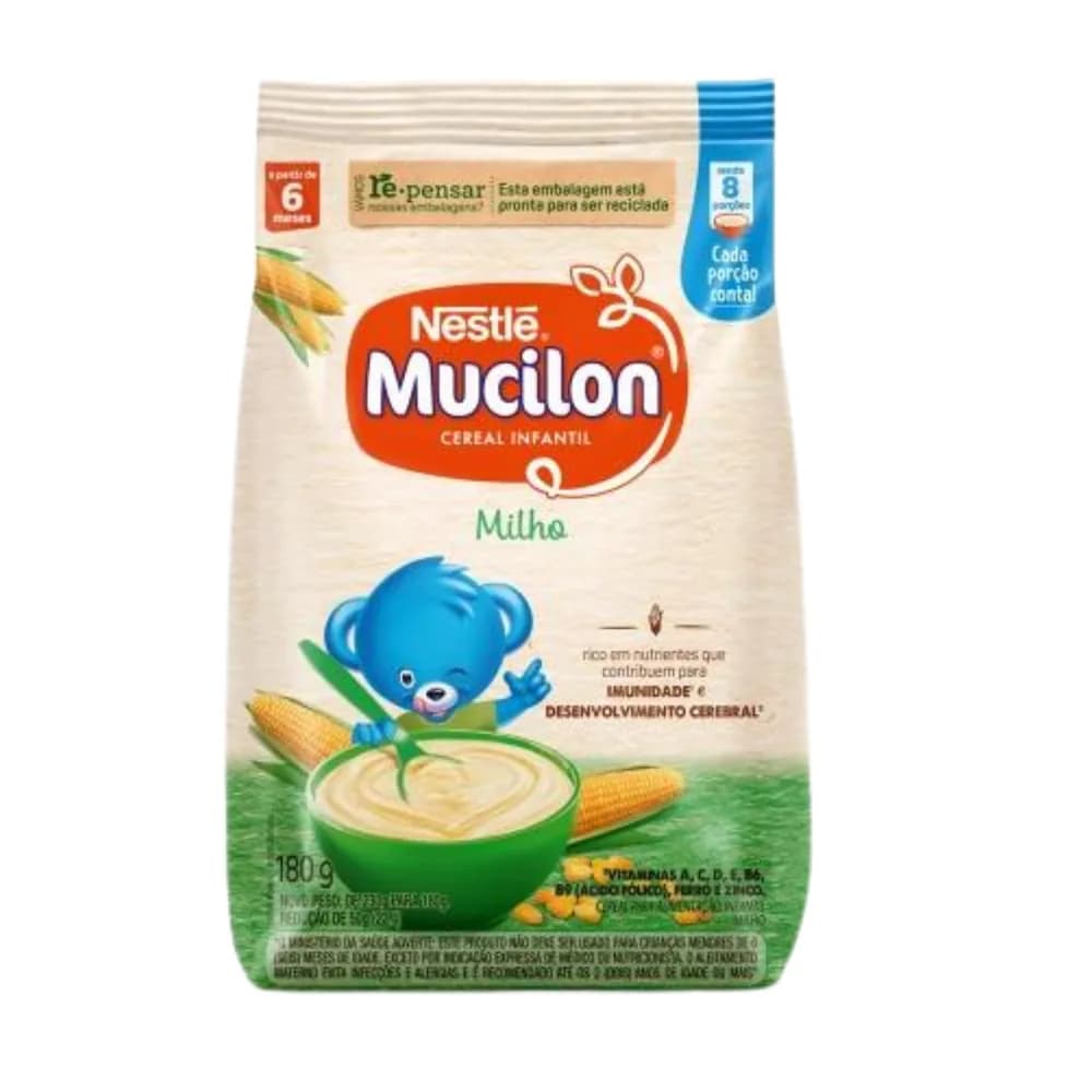 Cereal infantil de milho nestle mucilon 180g