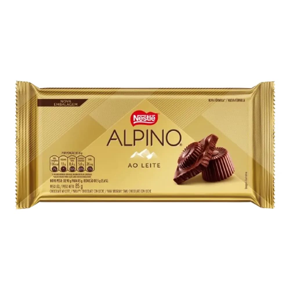 Chocolate ao leite alpino 85g